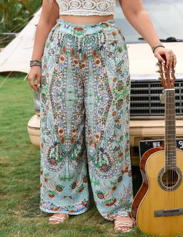 Pantaloni SHEIN CURVE, floral