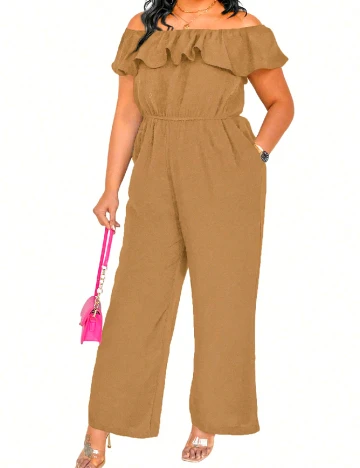 Salopeta SHEIN CURVE, maro