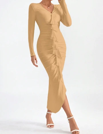 Rochie lunga SHEIN, crem