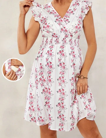 Rochie scurta SHEIN Maternity, floral