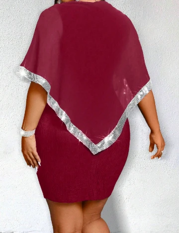 Rochie scurta SHEIN CURVE, rosu