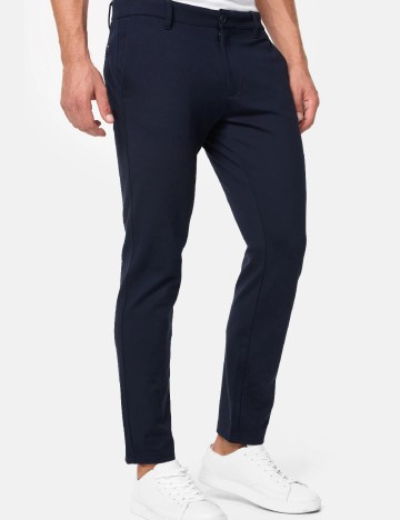 Pantaloni INDICODE, bleumarin inchis