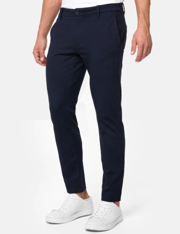 Pantaloni INDICODE, bleumarin inchis