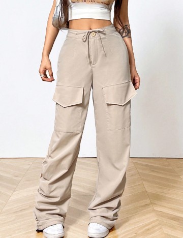 
						Pantaloni SHEIN, crem