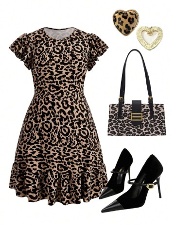 
						Rochie scurta SHEIN CURVE, animal print