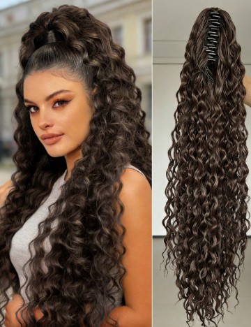 
						Extensie de par SHEIN, maro