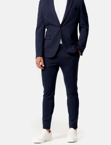Pantaloni Jeff Urban Tailoring, bleumarin inchis