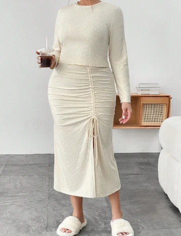 Compleu SHEIN CURVE, crem