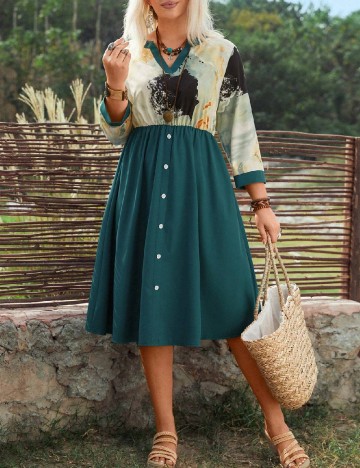 
						Rochie medie SHEIN CURVE, mix culori