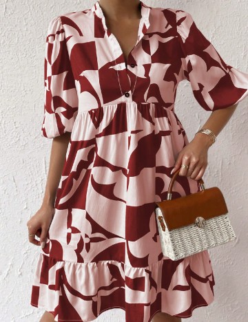 
						Rochie scurta SHEIN, roz/rosu