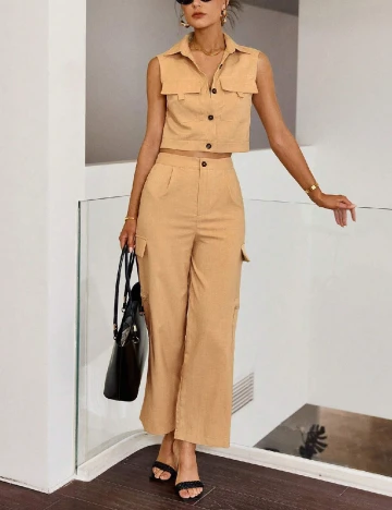 Compleu SHEIN, maro deschis