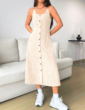 
						Rochie medie SHEIN, ecru