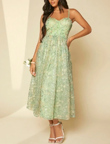 Rochie medie SHEIN, verde