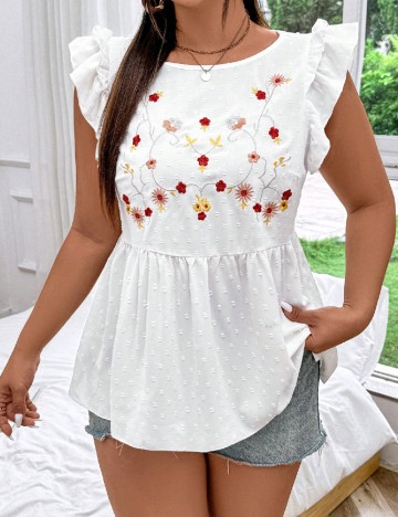 
						Bluza SHEIN CURVE, alb