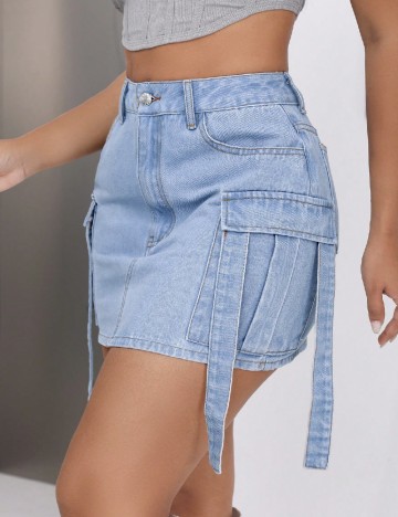 Fusta SHEIN, albastru