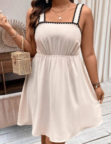 Rochie scurta SHEIN CURVE, crem