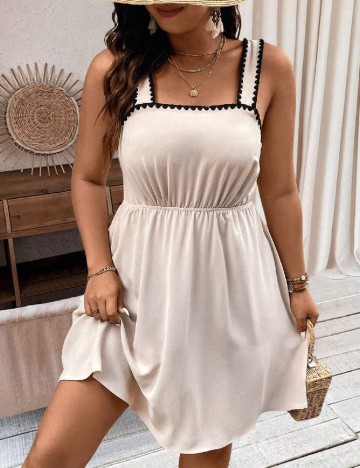 Rochie scurta SHEIN CURVE, crem