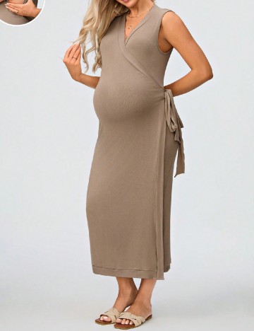 
						Rochie lunga SHEIN Maternity, maro