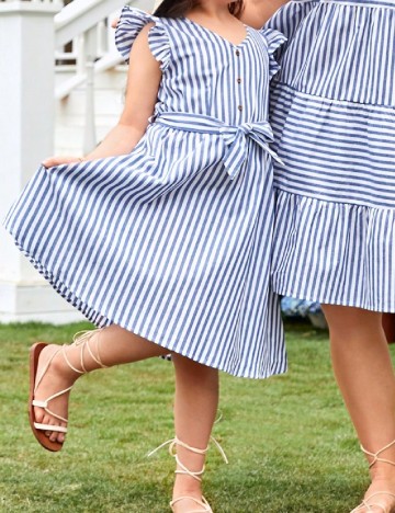 
						Rochie Shein Kids, albastru/alb