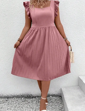 Rochie medie SHEIN CURVE, roz