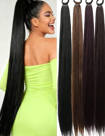 Extensie de par 4 bucati SHEIN, maro