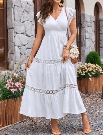 Rochie lunga Emery Rose, alb