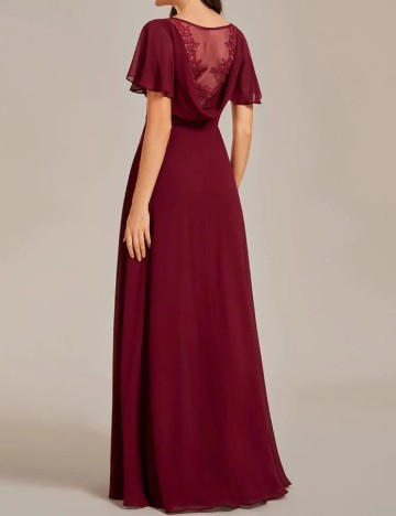 Rochie lunga Ever-Pretty, visiniu