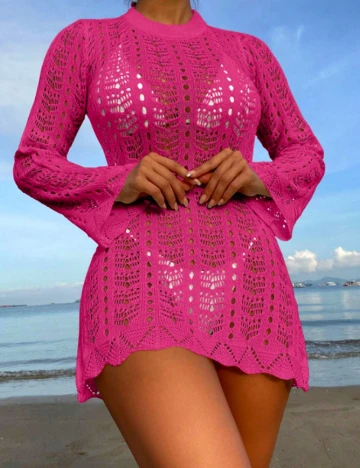 Rochie de plaja SHEIN, roz