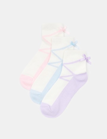 
						Set sosete 3 perechi Sinsay, alb