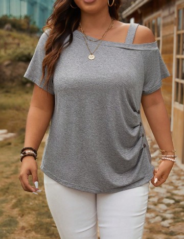 
						Tricou SHEIN CURVE, gri