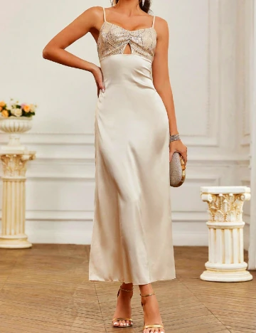 Rochie lunga SHEIN, crem