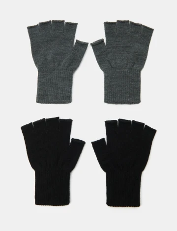 Set manusi 2 perechi Sinsay, negru/gri