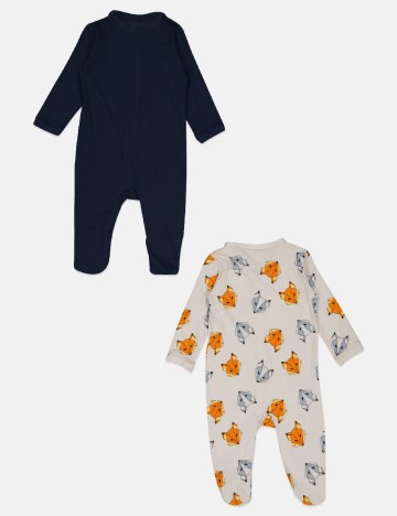 Set salopete 2 bucati Sinsay, bej/bleumarin