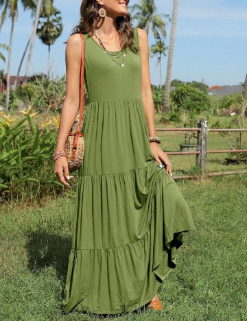 
						Rochie lunga SHEIN, verde