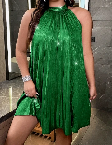 Rochie scurta SHEIN CURVE, verde