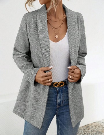 
						Sacou Oversize SHEIN, gri