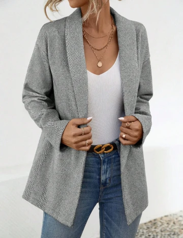 Sacou Oversize SHEIN, gri