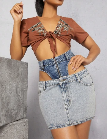 Fusta SHEIN, albastru