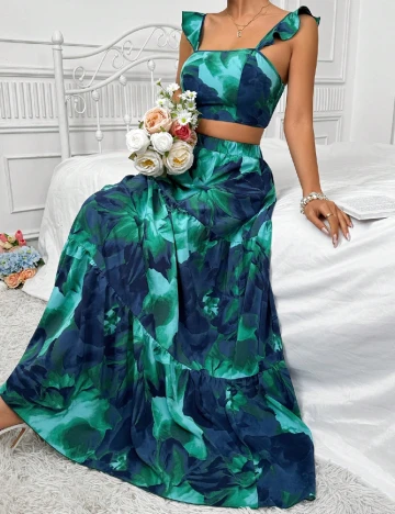 Compleu SHEIN, verde/albastru