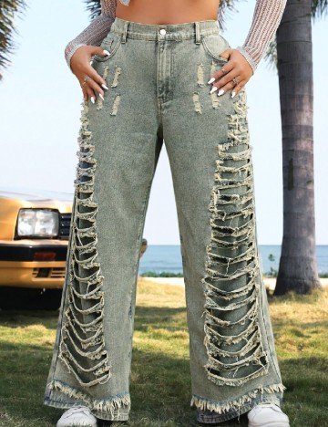 
						Blugi SHEIN CURVE, albastru