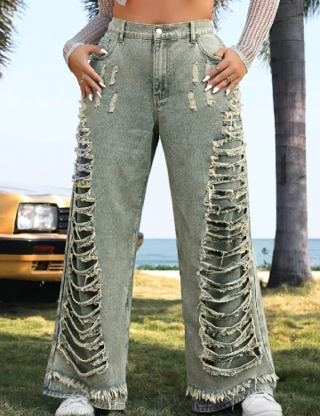 Blugi SHEIN CURVE, albastru