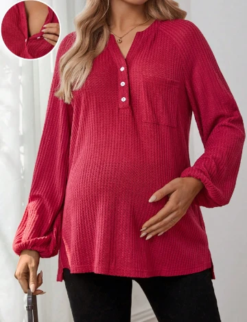 Bluza SHEIN Maternity, rosu