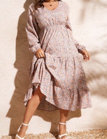 Rochie medie SHEIN CURVE, floral print