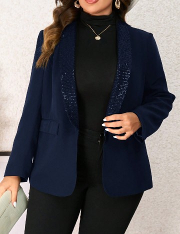 
						Sacou SHEIN CURVE, bleumarin