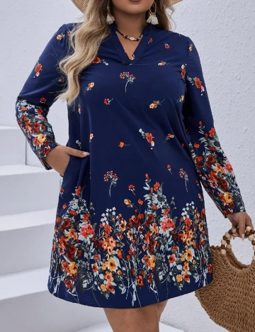 Rochie scurta SHEIN CURVE, albastru