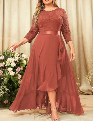 
						Rochie lunga SHEIN CURVE, caramiziu