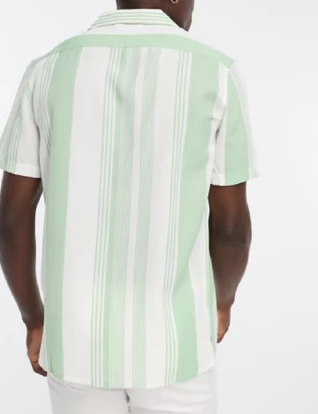 Camasa ASOS, verde/alb