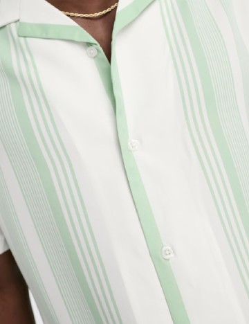Camasa ASOS, verde/alb