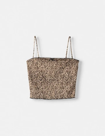 Top Bershka, animal print