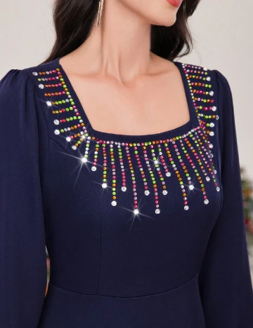 Rochie medie SHEIN, bleumarin